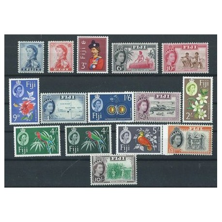 Fiji - Nr 124 - 38 1954r - Połów ryb - Ptaki-  Kol.  angielskie