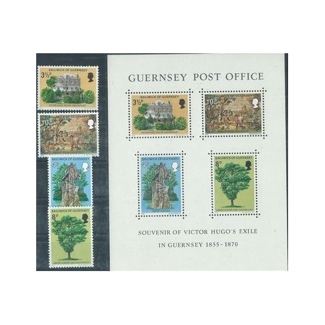 Guernse - Nr 121 - 24 Bl 1 1975r - Drzewa