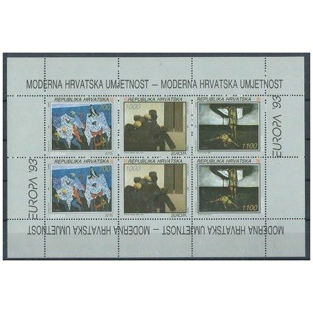 Chorwacja - Nr 240 - 42 Klb 1993r - Malarstwo - CEPT