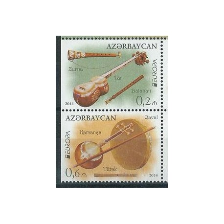 Azerbejdżan - Nr 1038 - 39 D/D 2014r - CEPT - Muzyka