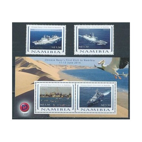 Namibia - Nr 1482 - 83 Bl 86 2014r - Marynistyka - Militaria