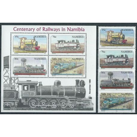 Namibia - Nr 784 - 87 Bl 21 1995r - Kolej