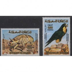Maroko - Nr 756 - 57 1973r - Ptaki - Ssaki