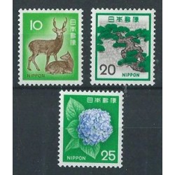Japonia - Nr 1135 - 37 1972r - Ssaki - Kwiaty