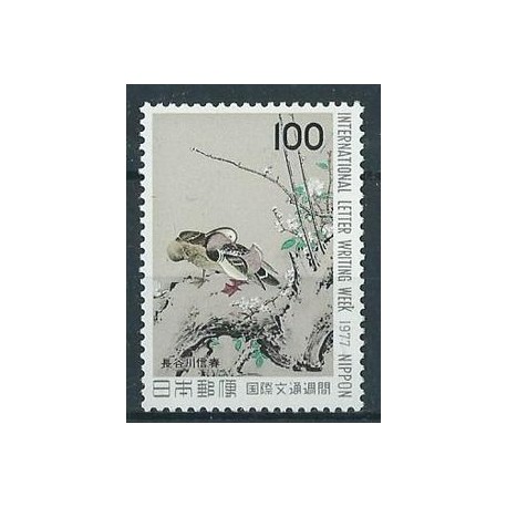 Japonia - Nr 1338 1977r - Ptak - Malarstwo