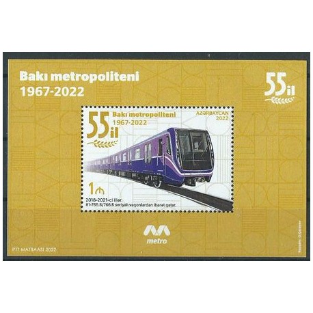 Azerbejdżan - Bl 276 2022r -  Kolej