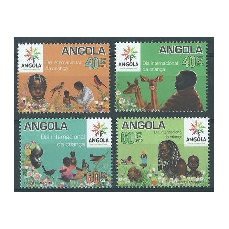 Angola - Nr 1835 - 38 2010r - Ptaki - Ssaki - Pies