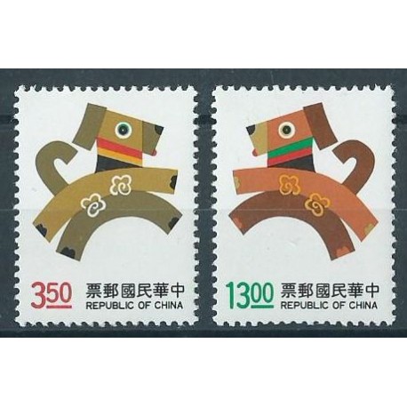 Tajwan - Nr 2158 - 59 1993r - Psy