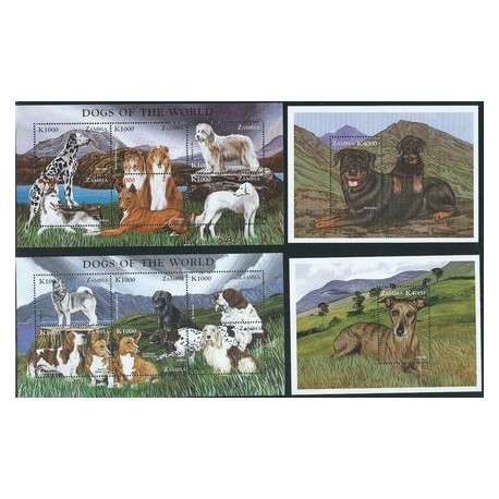 Zambia -  Nr 983 - 91 Bl 61 - 62 1999r - Psy