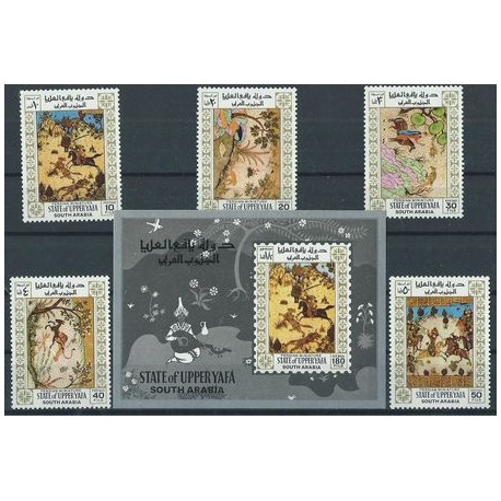 South Arabia  - Nr 050 - 54 Bl 10 1967r - Malarstwo - Konie