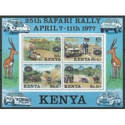 Kenya  - Bl 11 1977r - Samochody - Safari