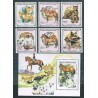 Madagaskar - Nr 1323 - 28 Bl 166 1991r - Psy - Koty - Konie
