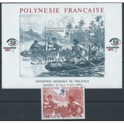 Polinezja Fr. - Nr 397 Bl 9 1984r - Marynistyka