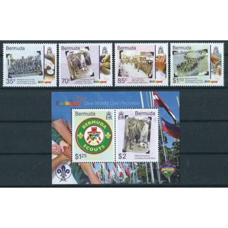 Bermudy - Nr 940 - 43 Bl 18 2007r - Skauting - Pies