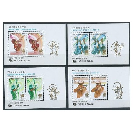 Korea S. - Nr 1541 - 44 Bl 537 - 40 1987r - Sport - Olimpiada
