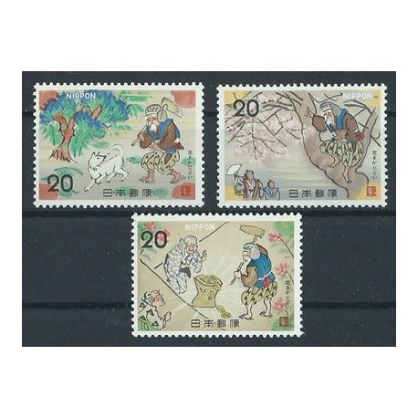 Japonia - Nr 1193 - 95 1973r - Bajki