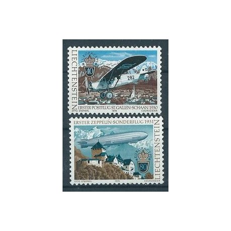 Liechtenstein - Nr 723 - 24 1979r - CEPT Samolot - Zeppelin
