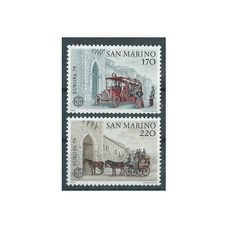 San Marino - Nr 1172 - 73 1979r - CEPT -  Samochód - Konie