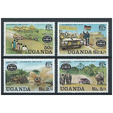 Uganda - Nr 157 - 60 1977r - Samochody - Safari
