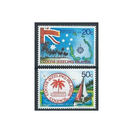 Wyspy Kokosowe - Nr 032 - 33 1979r - Marynistyka