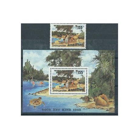 Antyle Hol. - Nr 667 Bl 34 1989r - Drzewa