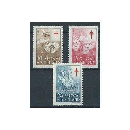 Finlandia - Nr 434 - 36 1954r - Motyle - Owady