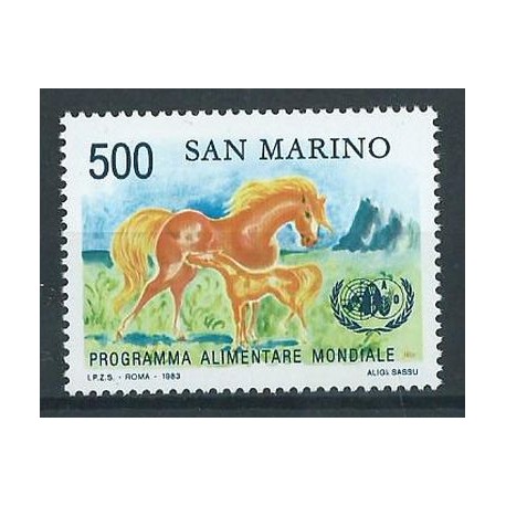 San Marino - Nr 1287 1983r - Konie