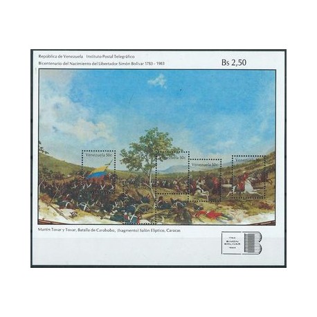 Wenezuela - Bl 28 1983r - Malarstwo - Konie