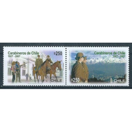 Chile - Nr 2171 - 72 2007r - Konie - Krajobraz