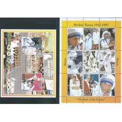 Bhutan - Nr 1785 - 93 Bl 380 Chr 255 1998r - Papież