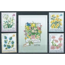 Węgry - Nr 4302 - 05 Bl 230 1994r - Kwiaty