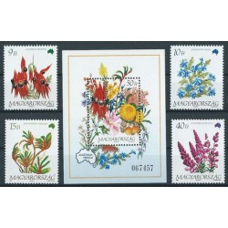 Węgry - Nr 4220 - 23 Bl 223 1992r - Kwiaty