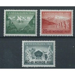 Norwegia - Nr 292 - 94 1943r - Połów ryb - Krajobraz