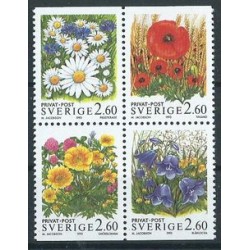 Szwecja - Nr 1781 - 84 1993r - Kwiaty
