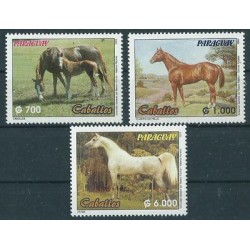 Paragwaj - Nr 4877 - 79 2002r - Konie