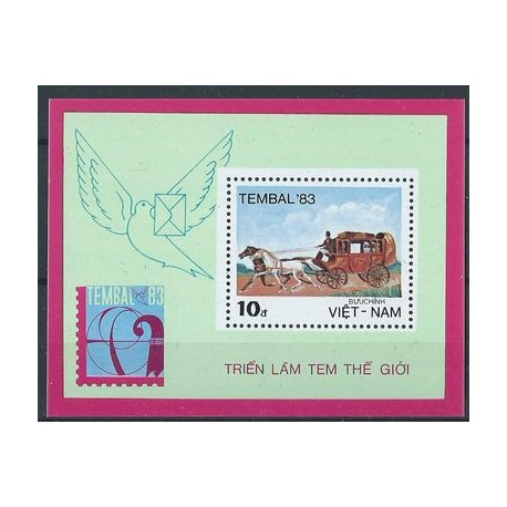 Wietnam - Bl 19 1983r - Konie