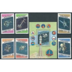 Kuba - Nr 3084 - 89 Bl 98 1987r - Kosmos