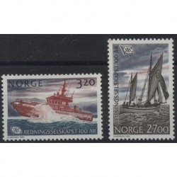 Norwegia -  Nr 1066 - 67 1991r - Marynistyka