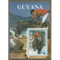 Guyana - Bl 89 1989r - Konie