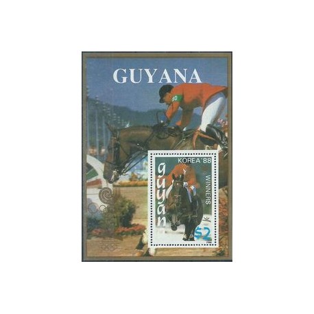 Guyana - Bl 89 1989r - Konie