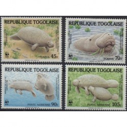 Togo - Nr 1763 - 66 1984r - WWF - Ssaki morskie