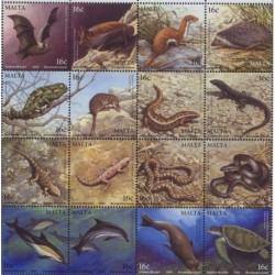 Malta - Nr 1325 - 40 Klb 2004r - Ssaki - Gady - Fauna morska