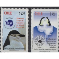 Chile - Nr 1858 - 59 1998r - Pingwiny