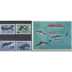 Grenada - Gr. Nr 539 - 42 Bl 71 1983r - Ssaki morskie