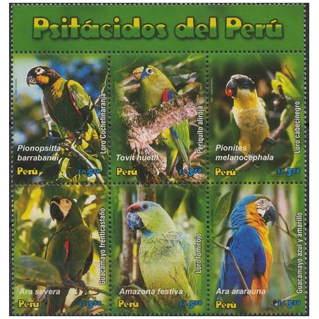 Peru - Nr 2090 - 95 2006r - Ptaki