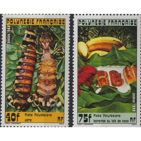 Polinezja Fr. - Nr 495 - 96 1988r - Insekty - Owoce