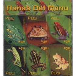 Peru - Nr 1651 - 56 1998r - Płazy