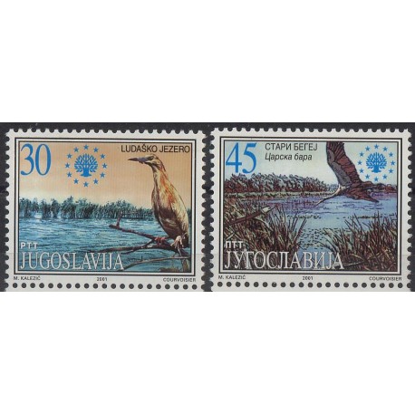 Jugosławia - Nr 3034 - 35 2001r - Ptaki