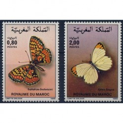 Maroko - Nr 1083 - 84 1985r - Motyle