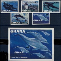 Ghana - Nr 977 - 81 Bl 100 B 1983r - Ssaki morskie